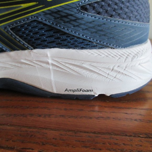 Asics Gel Contend 6 Men's 11.5 Running Shoes Blue Grand Shark Vibrant Yellow - Picture 7 of 14